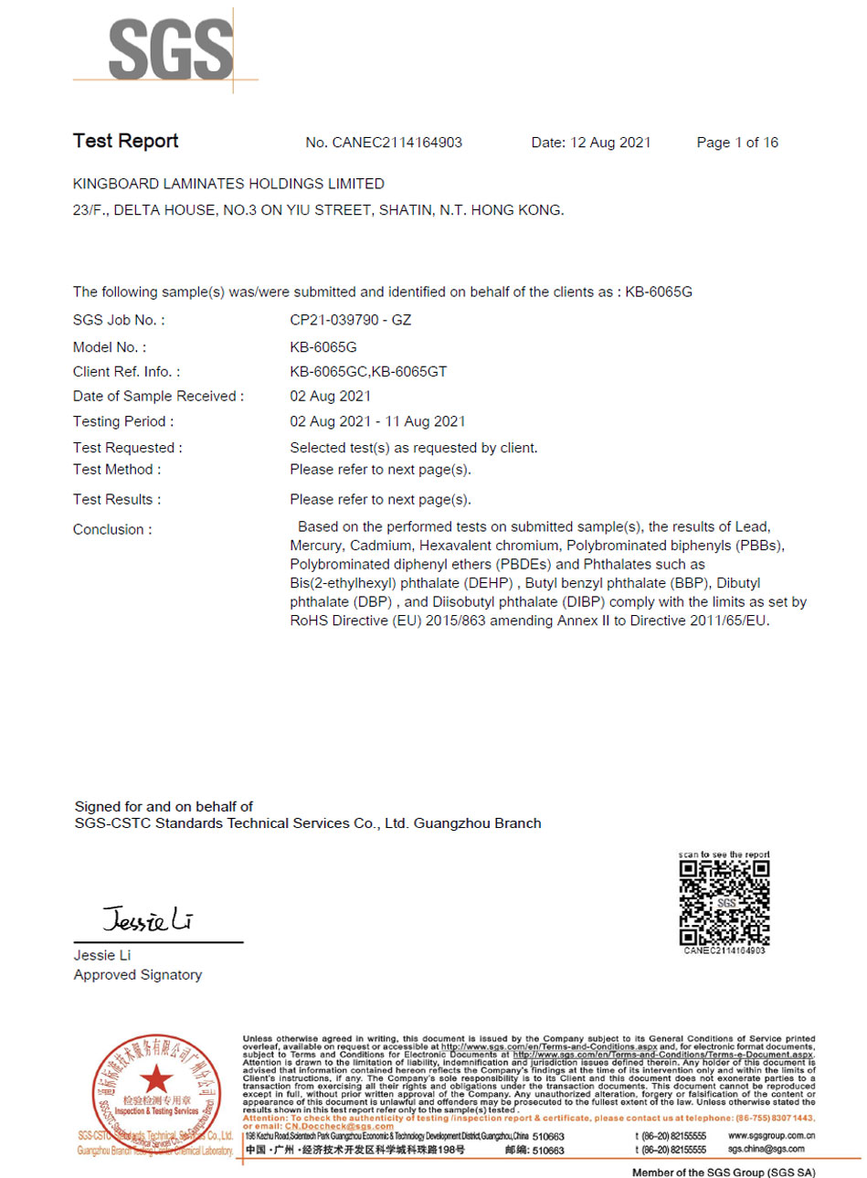 RoHS test Report